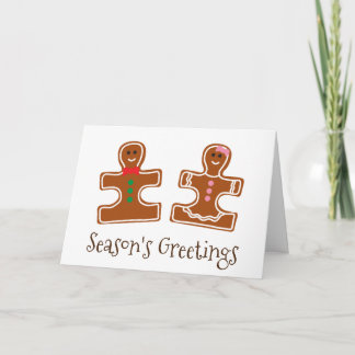 Christmas Holiday Ginger Puzzle Autism Awareness Feiertagskarte