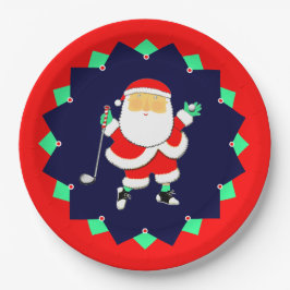 Christmas Holiday Golf Party Pappteller