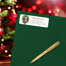 Christmas Holiday Mailbox Floral Monogram