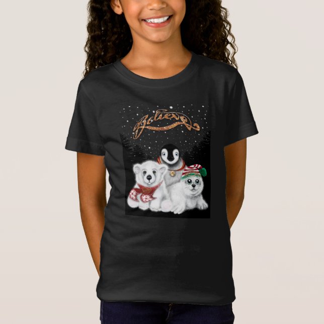 Christmas holiday Northpole bear penguin seal T-Shirt (Vorderseite)