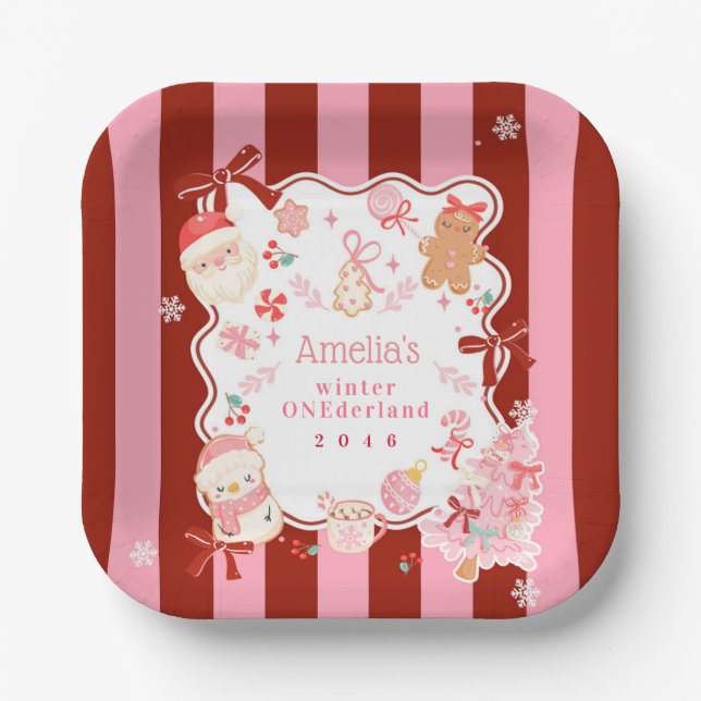 Christmas Holiday Paper Plate for Any Events Pappteller (Vorderseite)