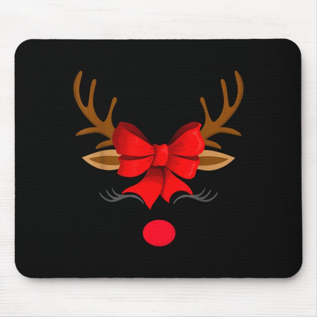 Christmas Holiday Party Santa Claus Rudolph The Re Mousepad (Vorne)