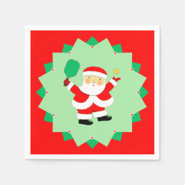 Christmas Holiday Pickleball Party Serviette