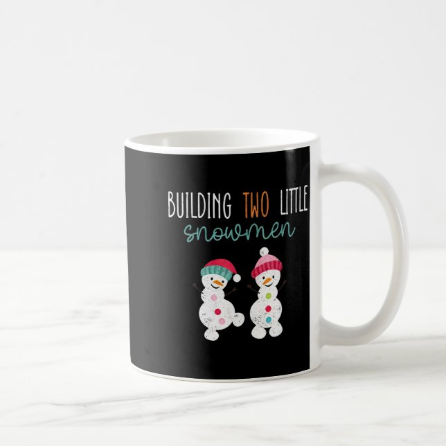 Christmas Holiday Pregnancy Announcement For Twin  Kaffeetasse (Rechts)