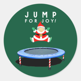 Christmas Holiday Trampoline Gymnastics Runder Aufkleber