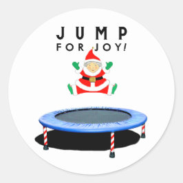 Christmas Holiday Trampoline Gymnastics Runder Aufkleber