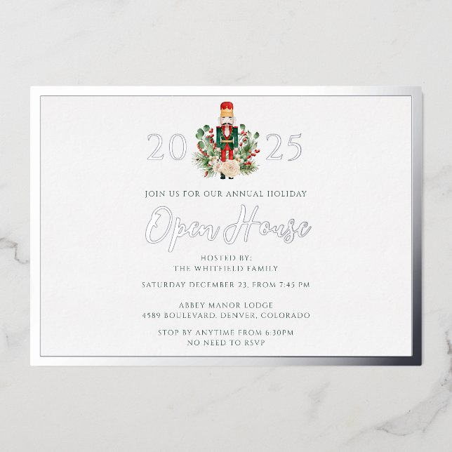 Christmas Holidays Open House Party Folieneinladung (Vorderseite)