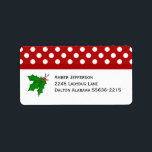 Christmas Holly Address Labels Adressaufkleber<br><div class="desc">Christmas Holly Address Labels</div>