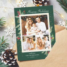 Christmas Holly Berries Classic Red Green 3 Foto