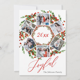 Christmas Holly Berry Birch Bark 6 FOTO Gruß Feiertagskarte
