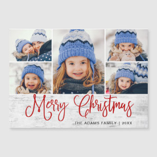 Christmas Holly Berry Rustic 5 FOTO Magnetkarte