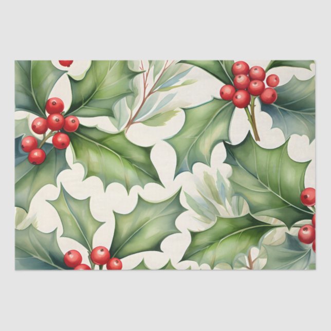 Christmas Holly Berry Seidenpapier (Vorderseite)