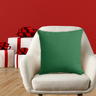 Christmas Holly Green Moderne Solid Basic farbig Kissen