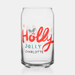 Christmas Holly Jolly Fun Winter Personalisiert Na Dosenglas<br><div class="desc">Weihnachten Holly Jolly Fun Winter Personalisierter Name Can Glasses enthält den Text "Holly Jolly in rot und blau modernen Kalligraphie Skript Typografie und personalisiert mit Ihrem individuelle Name. Von Heiligen und Schneeflocken umgeben. Perfekte Geschenke für Weihnachten und Feiertage oder Weihnachten Party. Entworfen von ©Evco Holidays www.zazzle.com/store/evcoholidays</div>