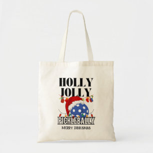Christmas HOLLY JOLLY PICKLEBALLY Tragetasche