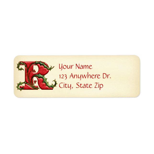 Christmas Holly Monogram R (Vorne)