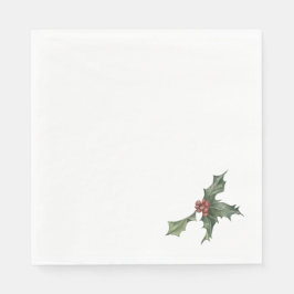 Christmas Holly Paper Napkins Serviettes Serviette