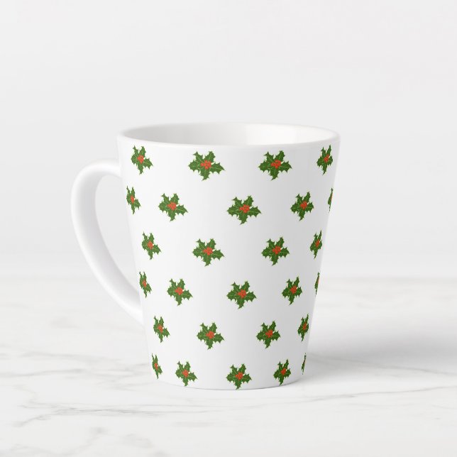 Christmas Holly Pattern Milchtasse (Linke Ecke)
