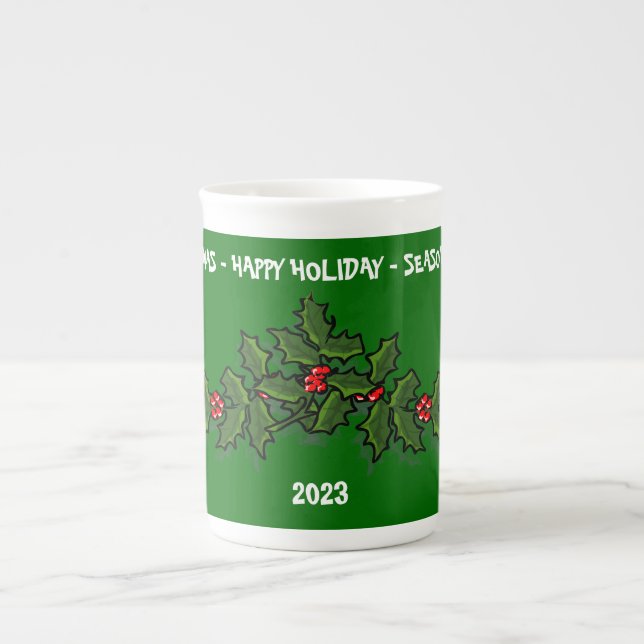 Christmas Holly Specialty Mug Prozellantasse (Vorderseite)