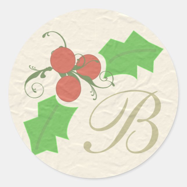 Christmas Holly Sticker (Vorderseite)