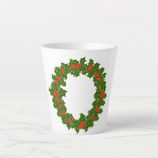 Christmas Holly Wreath klein Milchtasse (Vorderseite)