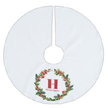 Christmas Holly Wreath Personalisiert Monogram