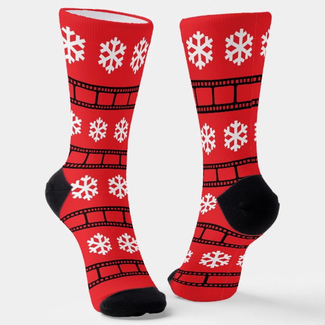 Christmas Hollywood Movie Filmmaker Festive Socken (Gewinkelt)