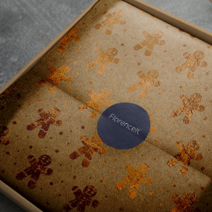 Christmas Honey Gold Gingerbread Man Kraft Geschenkpapier