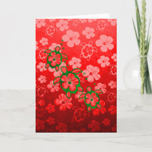 Christmas Honu Turtles Feiertagskarte