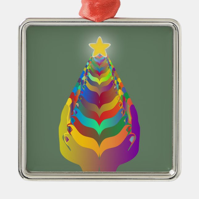 Christmas Hope and Togetherness Ornament Aus Metall (Vorne)