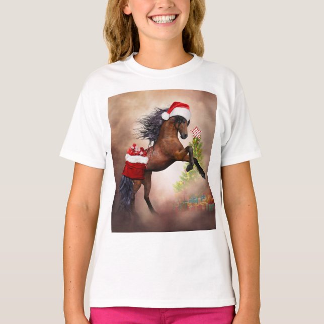 Christmas Horse T-Shirt (Vorderseite)
