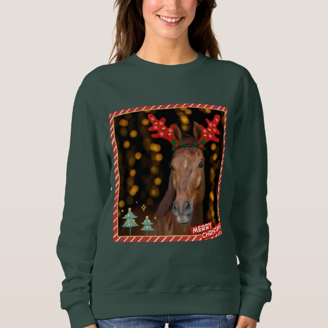 christmas horsie sweater sweatshirt (Vorderseite)