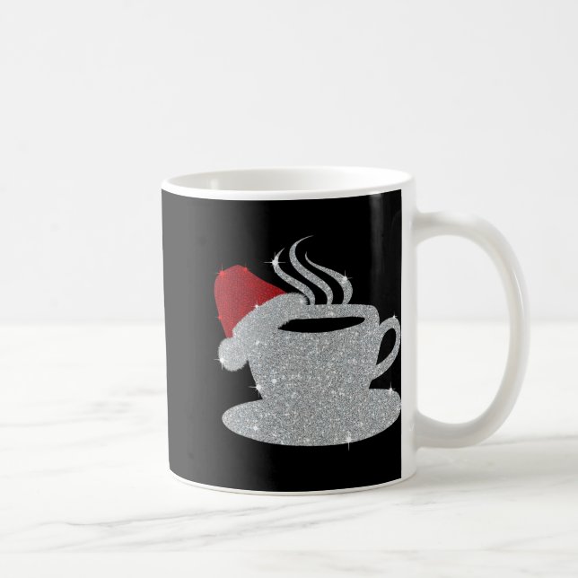 Christmas Hot Coffee Cup Santa's Hat Xmas Holidays Kaffeetasse (Rechts)