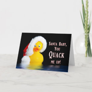 CHRISTMAS - Humor - Santa Baby - Quacks Me UP Feiertagskarte