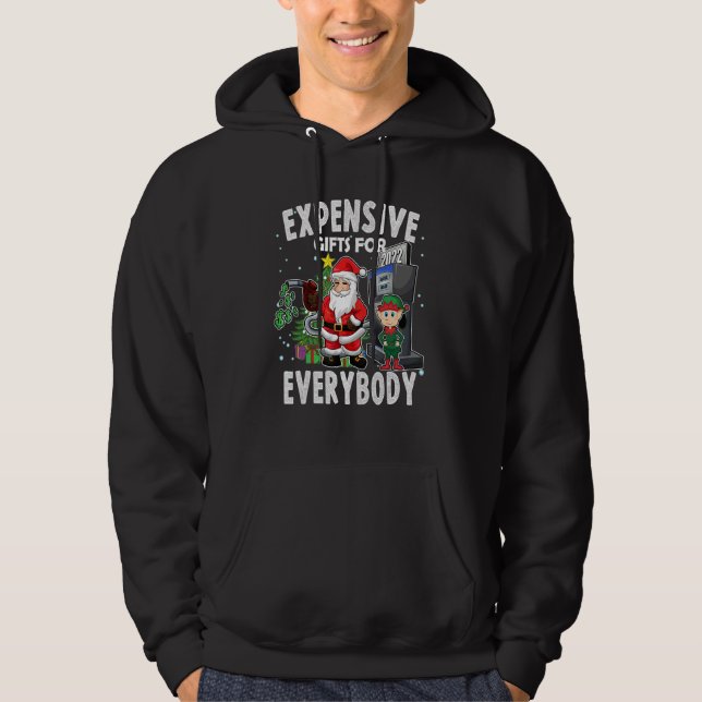 Christmas Humor Santa Expensive  Meme Hoodie (Vorderseite)