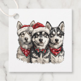 Christmas Husky Hogs Geschenkanhänger