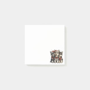 Christmas Husky Hogs Post-it Klebezettel