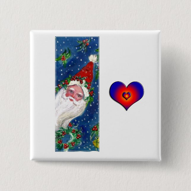 CHRISTMAS I BRIEF / SANTA RED RIBBON MONOGRAM BUTTON (Vorderseite)