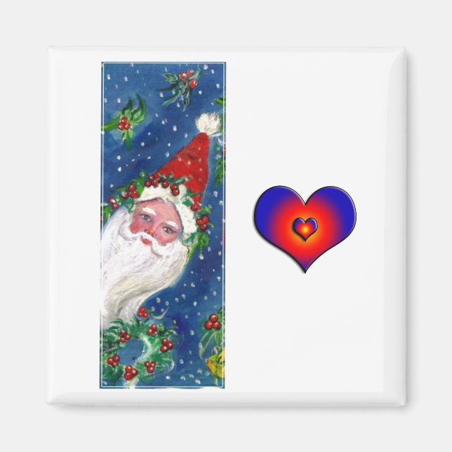 CHRISTMAS I BRIEF / SANTA RED RIBBON MONOGRAM MAGNET (Vorne)