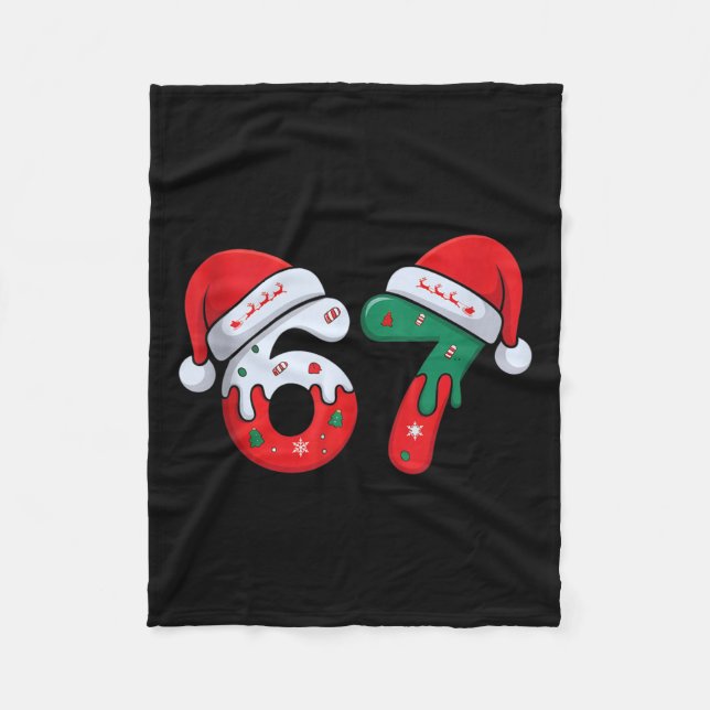 Christmas Ice Cream Drip Meme Slang Square Root 44 Fleecedecke (Vorderseite)