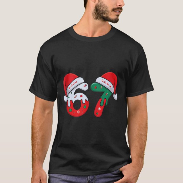 Christmas Ice Cream Drip Meme Slang Square Root 44 T-Shirt (Vorderseite)