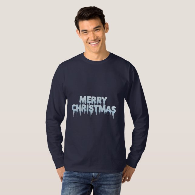 Christmas Icy Snowflakes T-Shirt (Vorne ganz)