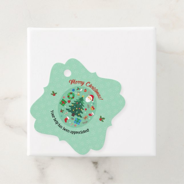 Christmas Illustrations Holiday Party Geschenkanhänger (Beispiel)