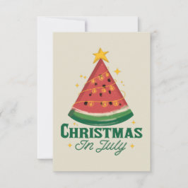 CHRISTMAS IM JULI FUNNY WATERMELON TREIN DANKESKARTE