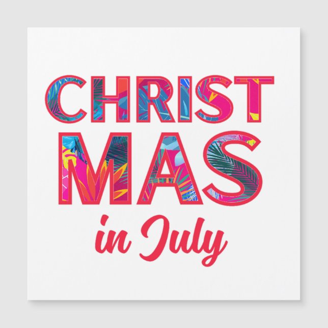 CHRISTMAS IM JULI MAGNETKARTE (Vorderseite)