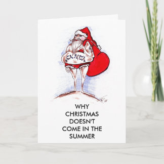 CHRISTMAS IM SOMMER FEIERTAGSKARTE