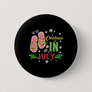 Christmas In July Beach Flip Flops Sungasse Sun Button