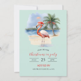 Christmas in July Custom Company Name Logo & Text Einladung