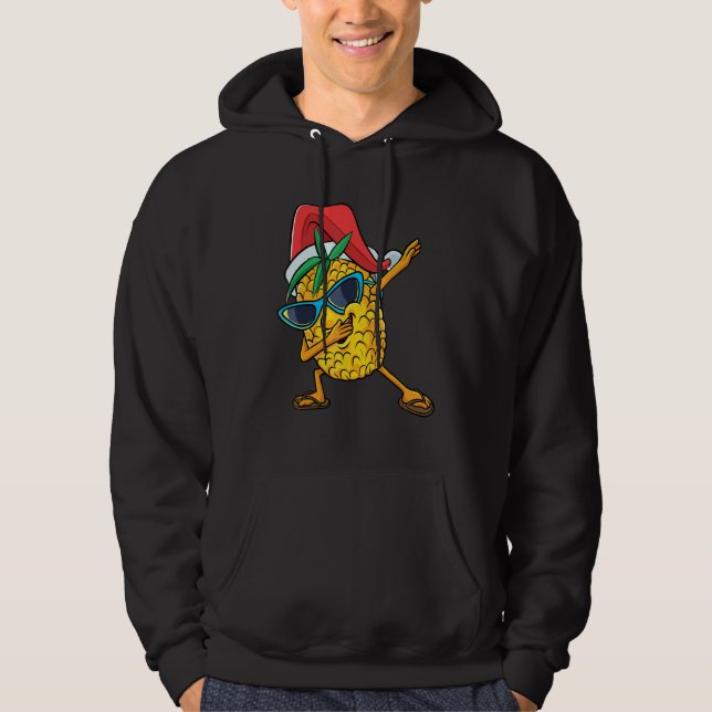 Christmas in July Dabbing Pineapple Fruit Dab Danc Hoodie (Vorderseite)