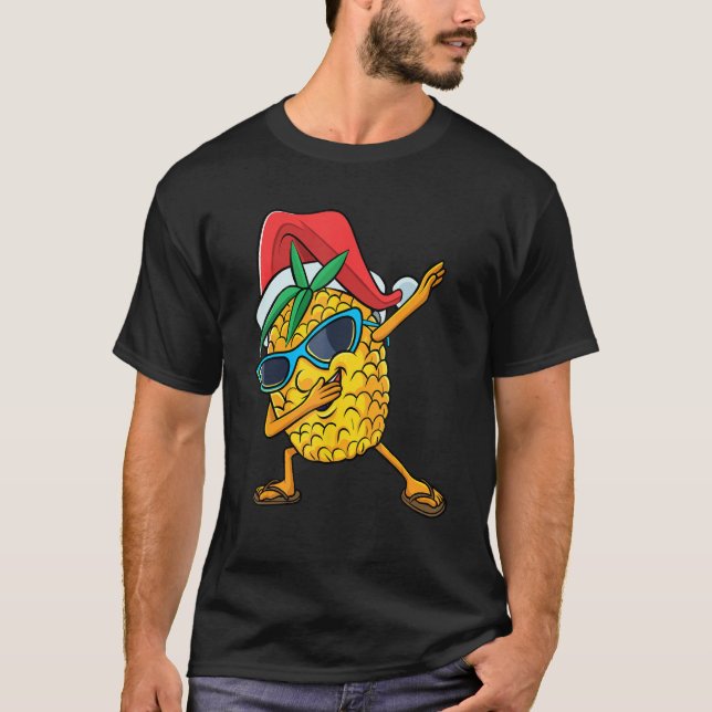 Christmas in July Dabbing Pineapple Fruit Dab Danc T-Shirt (Vorderseite)